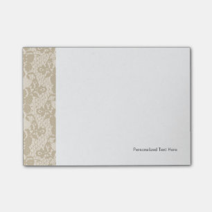 Beige lace post-it notes