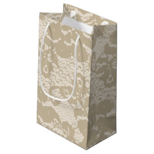 Beige lace small gift bag