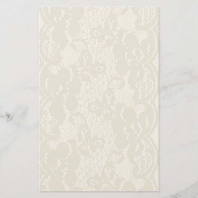 Beige lace stationery (Front)