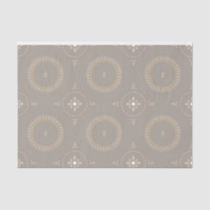Beige Latte Elegant Ornamental Floral Tissue Paper