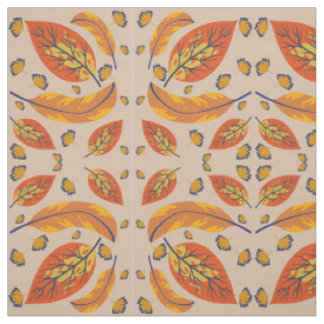 beige leaves fabric