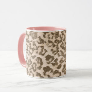 Beige leopard print . mug