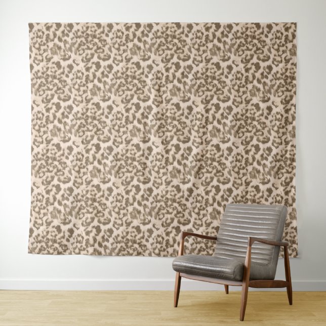 Beige leopard print .  tapestry (In Situ (Horizontal))
