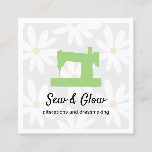 Beige LienenGeometric Pattern  Calling Card (Front)