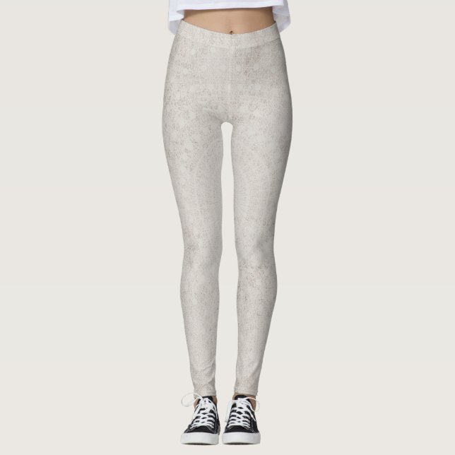 Beige Light Doily Women's Leggings (Front)