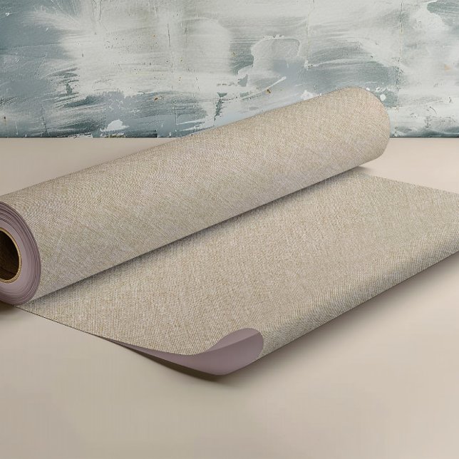 Beige Linen Texture Wrapping Paper (Creator Uploaded)