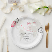 Beige Map Destination Wedding 