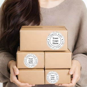 Beige marble classic round sticker