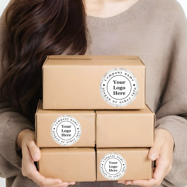 Beige marble classic round sticker (Creator Uploaded)