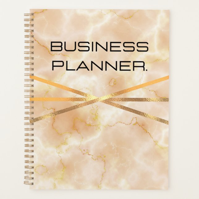 Beige marble golden planner (Front)