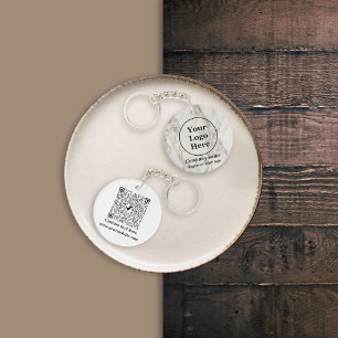 Beige marble key ring