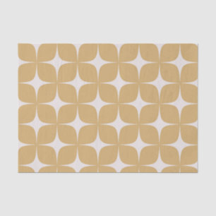 Beige Mid Century Modern Elegant Boho Geometric  Tissue Paper