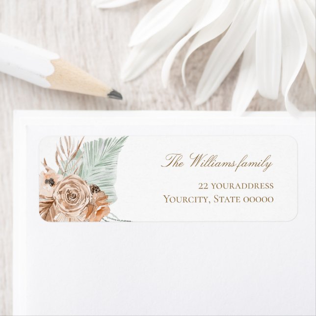 beige mint boho flowers pampas grass (Insitu)