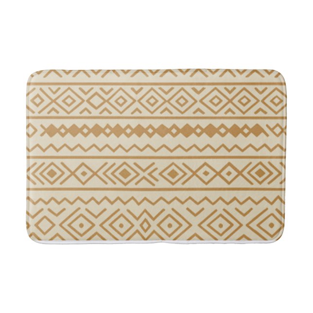 Beige Modern Boho Bath Mat (Front)