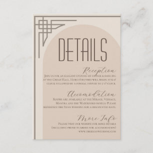 Beige Modern Deco Arch Enclosure Card