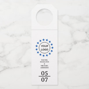 Beige Modern Simpel Wedding Bottle Hanger Tag