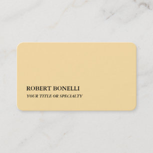Beige Modern Stylish Minimalist Unique Business Card