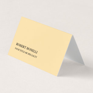 Beige Modern Stylish Minimalist Unique Business Card
