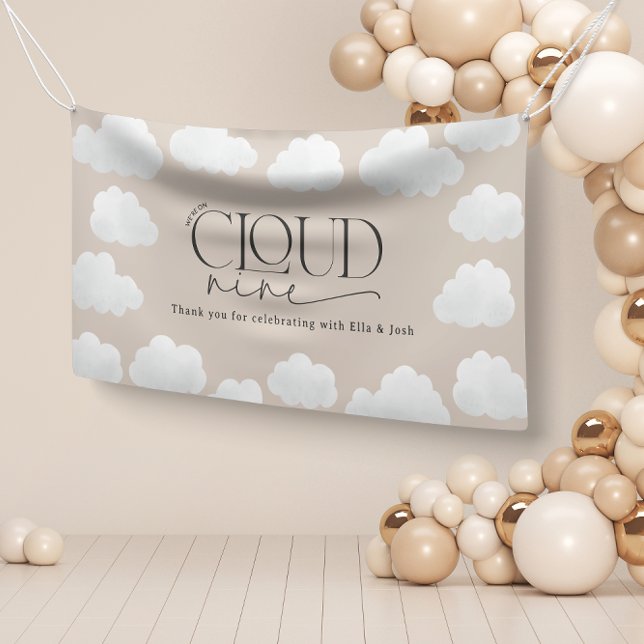 Beige natural cloud nine shower modern stylish banner (Creator Uploaded)