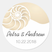 Beige Nautilus Shell Beach Wedding