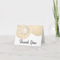 Beige Nautilus Shell Thank You