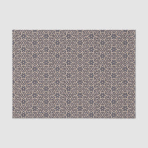 Beige Navy Western Prairie Bold Modern Floral Tissue Paper