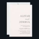 Beige Neutral minimalist wedding invitation<br><div class="desc">Beige Neutral minimalist wedding invitation</div>