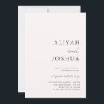 Beige Neutral minimalist wedding invitation<br><div class="desc">Beige Neutral minimalist wedding invitation</div>