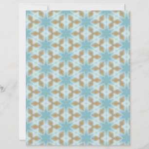 Beige on Blue geometric tile scrapbook paper