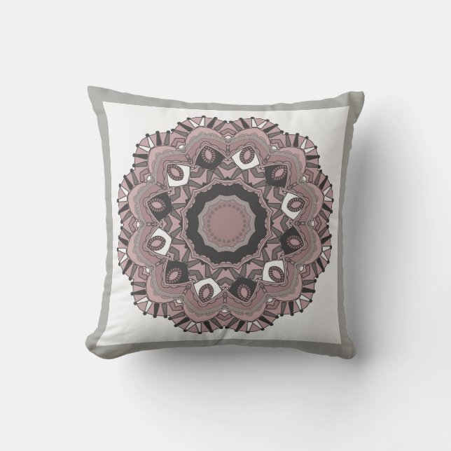 Beige ornament cushion (Front)