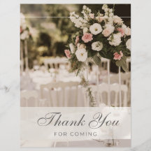 Beige Pastel Elegant Thank You Souvenir