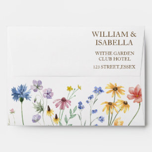 Beige Pastel Wildflower  Envelope