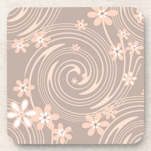 Beige pattern coaster