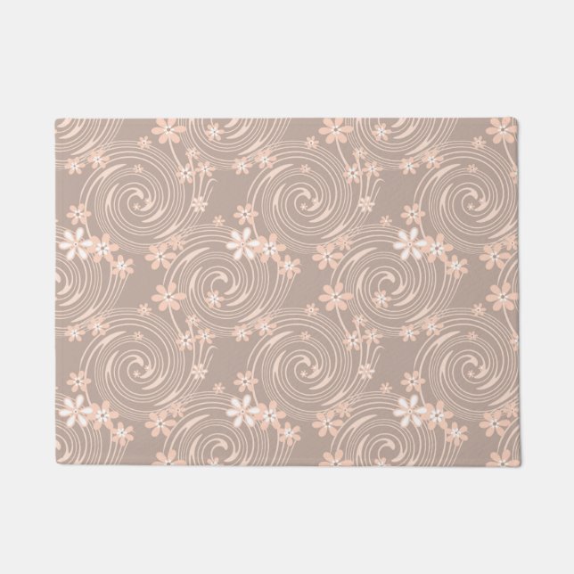 Beige pattern doormat (Front)