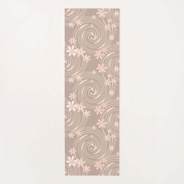 Beige pattern yoga mat (Front)