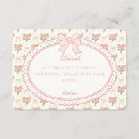 Beige Peach Vintage Fancy Floral Details Card
