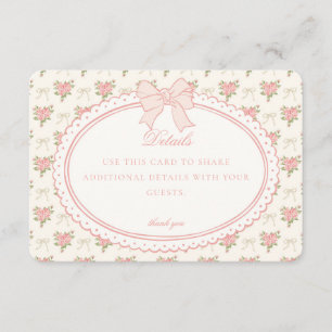 Beige Peach Vintage Fancy Floral Details Card