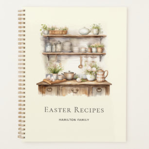 Beige Personalized Easter Recipes Planner