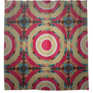 Beige, pink and blue texture. Abstract ornament. H Shower Curtain