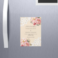 Beige pink rose gold florals lace premium wedding