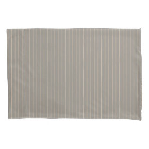 Beige pinstripes pillowcase