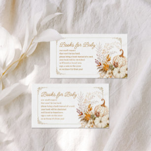 Beige Pumpkin Gender Neutral Book Request Enclosure Card