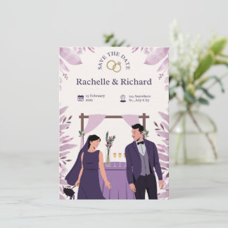 Beige & Purple Animated Wedding Invitation