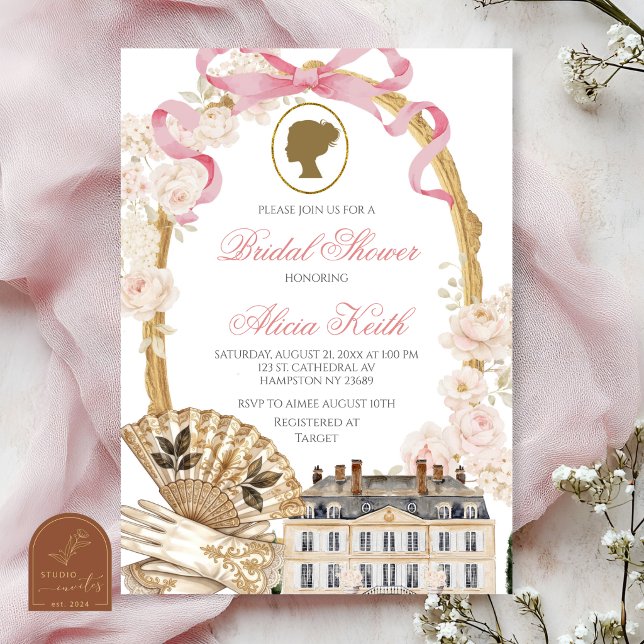 Beige Regency Era Bridal Shower Invitation (Creator Uploaded)