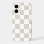 Beige Retro Check<br><div class="desc">Trendy boho chequerboard print phone case in light beige and white colours. Use the design tools to add your own monogram,  name or other text,  or change the background colour to create a unique one of a kind device cover.</div>