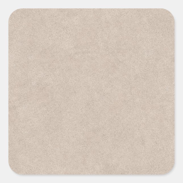 Beige Retro Custom Leather Square Sticker (Front)