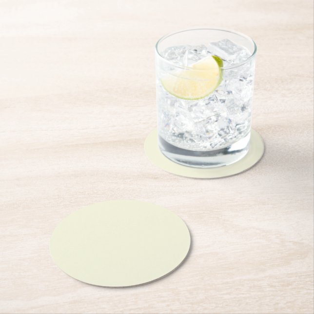 Beige Round Paper Coaster (Insitu)
