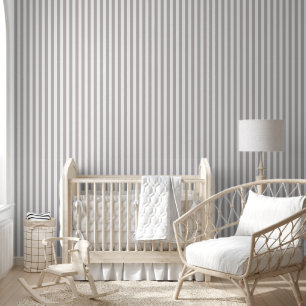 beige sand/white striped wallpaper