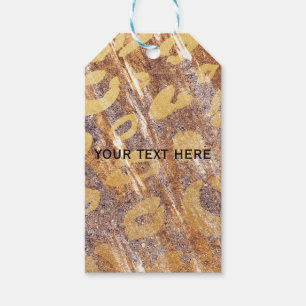 Beige Sandy Shimmer Leopard Print Glamour Gift Tags