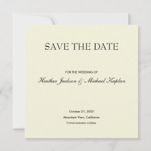 Beige Save Date Wedding Professional Minimalist Save The Date